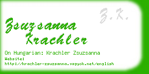 zsuzsanna krachler business card